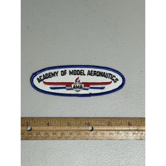 Vintage Academy Of Model Aeronautics Aviation Patch Airplane Pilot AMA Plane - Picture 1 of 2